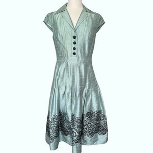 Kay Unger New York Silk Dupioni Cocktail Dress 4
